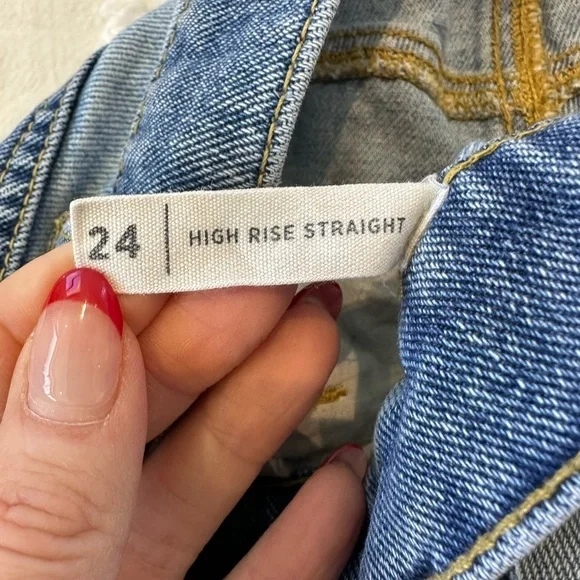 PacSun 90’s Colorblock Two-Tone High Rise Straight Leg Jeans - Picture 12 of 12